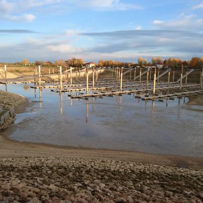 Le lac en hiver - le port